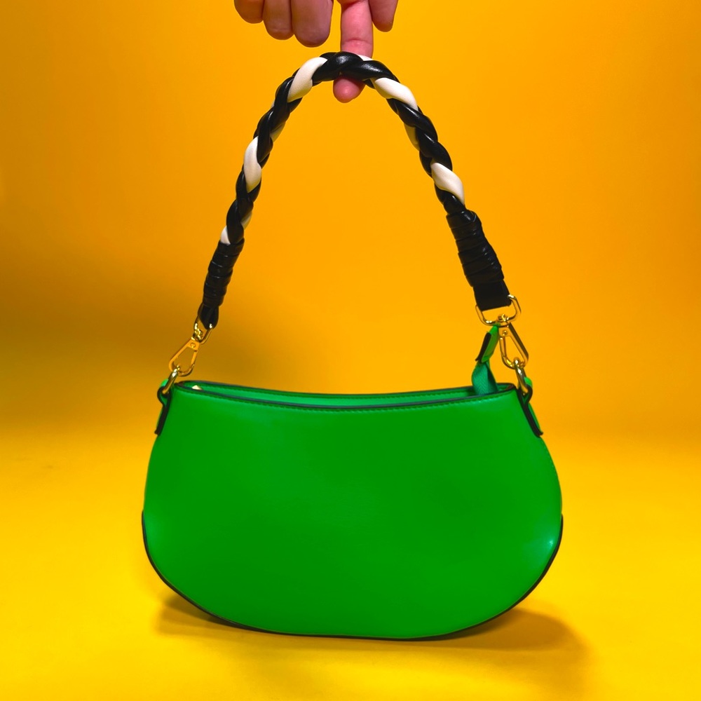 Neon Green Faux Leather Purse